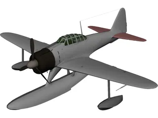 A6M2 N Type 2 Rufe 3D Model