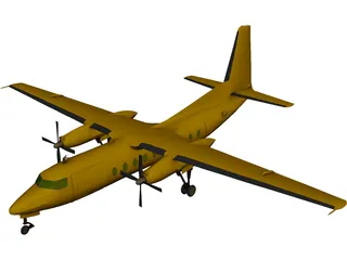 Fokker F27 Friendship 3D Model