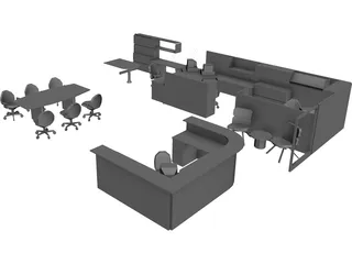 Office Corner 3D Model