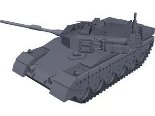 Japanese Type 90 Tank 3D Model