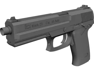 Heckler Koch Mk 23 Socom 3D Model