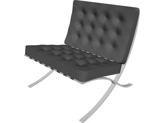 Chair Barcelona Mies Van de Rohe 3D Model