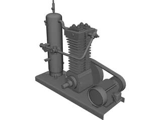 Air Compressor 3D Model 3D Preview