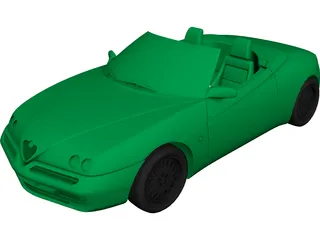 Alfa Romeo Spider (1995) 3D Model 3D Preview
