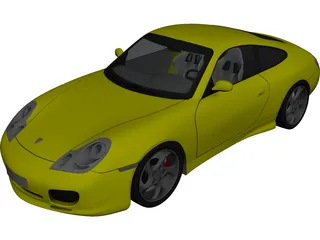Porsche 911 996 Carrera 4S (2002) 3D Model 3D Preview