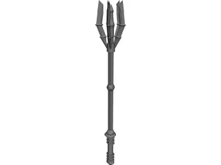 Wicked Bladed Mace 3D Model