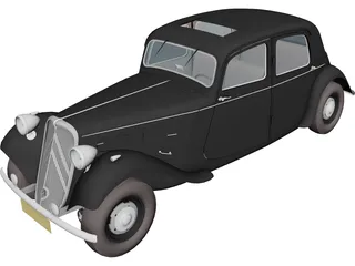 Citroen Traction Avant (1954) 3D Model