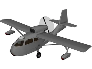 Republic RC-3 Seabee Amphibian 3D Model