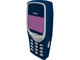 Nokia 3310 Mobile Phone 3D Model