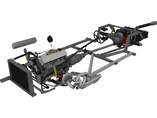 Chassis [+V8 Engine] 3D Model