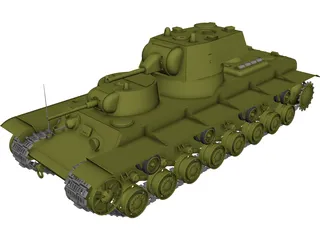 Russian SMK Heavy Tank 3D Model