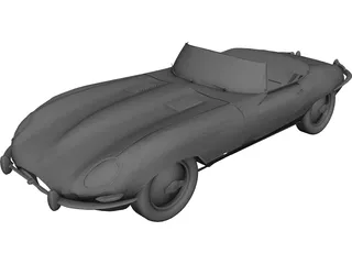Jaguar XKE Roadster 3D Model 3D Preview