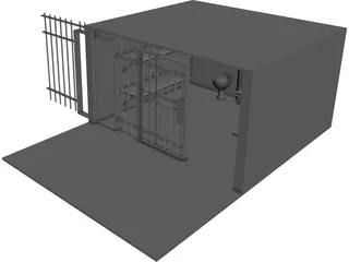Jail Cell 3D Model 3D Preview