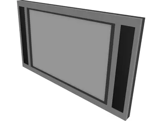 Flat Screen TV 3D Model 3D Preview