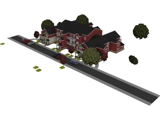 Building Apartment Mid Western 3D Model