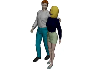 Man and Woman 3D Model 3D Preview