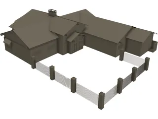 Clubhouse Crafts Style 3D Model 3D Preview