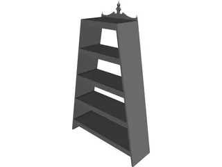 Book Shelf A-Frame 3D Model