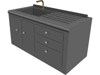 Kitchen Sink Area 3D Model