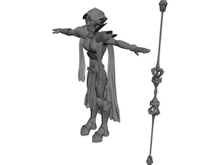 Female Character 3D Model