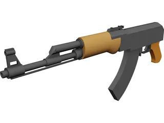 AK-47 Assault Rifle 3D Model 3D Preview