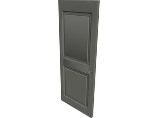 Door Single 2 Panel 3D Model 3D Preview