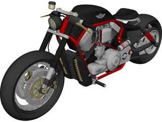 Harley-Davidson Power Bobber 3D Model 3D Preview