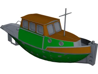 Tug Boat Sleepbootje CAD 3D Model