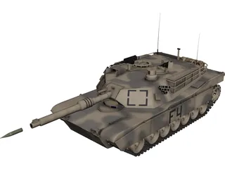M1A Abrams Tank 3D Model 3D Preview