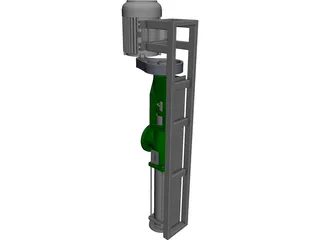 Screw Pump CAD 3D Model