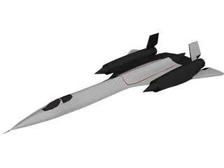 Lockheed SR-71 Blackbird CAD 3D Model