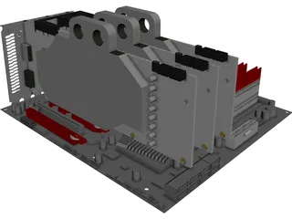 ASUS Rampage III Extreme Motherboard 3D Model