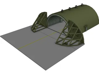 Tabvee Aircraft Shelter 3D Model 3D Preview