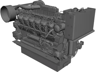 Engine Diesel CAD 3D Model
