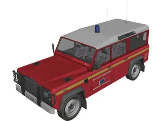 Land Rover Defender 110 Fire 3D Model