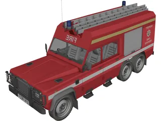 Land Rover Defender 126/HCB Angus 6x6 3D Model