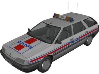 Renault 21 Nevada Police 3D Model