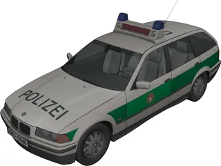 BMW 318i Combi Polizei 3D Model