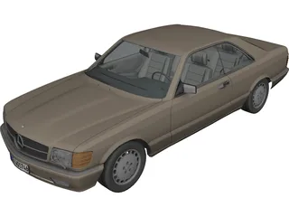 Mercedes-Benz 500 SEC (1984) 3D Model