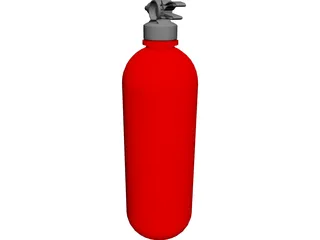 Gun Cap on Bottle 3D Model