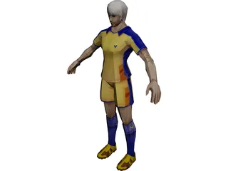 Soccer Player 3D Model