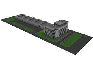 Logistic Company Complex 3D Model