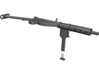 Sten Gun MK 2 CAD 3D Model
