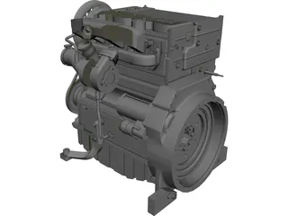 Engine Deutz Turbo Diesel (2011) CAD 3D Model