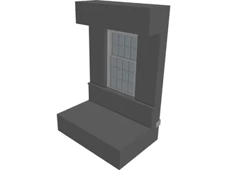 Double Hung Window and Shutter 3D Model