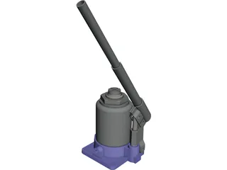 Hydraulic Jack CAD 3D Model