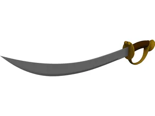 Pirate Sword 3D Model