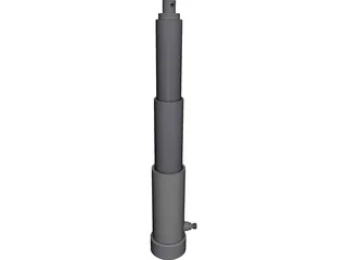 Telescopic Hydraulic Cylinder CAD 3D Model