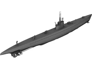 Modern Submarine 3D Model