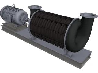 HSI Centrifugal Blower CAD 3D Model